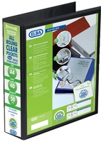 Elba Panorama Presentation 4 D-Ring Binder A4 50mm Black [Pack of 4]