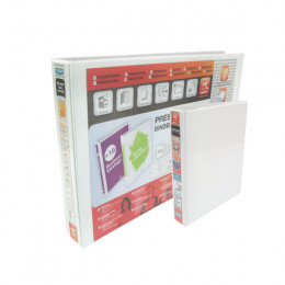 Elba Panorama 2 D-Ring Presentation Binder A5 25mm White [Pack of 6]