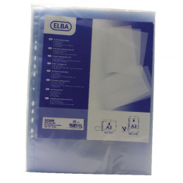 Elba Polypropylene Pockets A3 Upright Top Open Clear [Pack of 100]