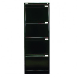 Bisley Filing Cabinet 4 Drawer Lockable Flush Black