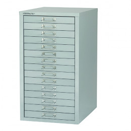 Bisley 15 Drawer Non-Lockable Multidrawer Grey