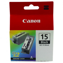 Canon BCI15BK Black Ink Tank (Pack of 2)