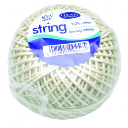 County String Ball Medium Cotton 60m [Pack of 12]