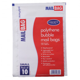 County Polythene Bubble Envelopes 170x260mm [Pack of 10]