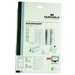 Badgemaker Inserts 61x150mm [Pack of 40]