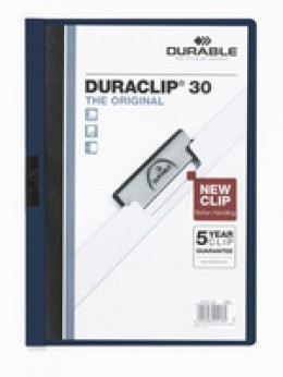 Durable Duraclip File 3mm Mid Blue [Pack of 25]