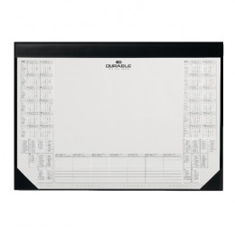 Durable Calendar Desk Mat Black
