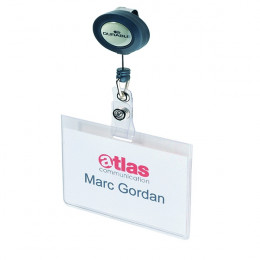 Durable Name Badge With Badge Reel [Pack of 10]