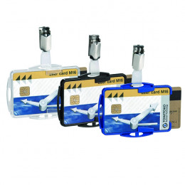 Durable Dual Security Pass Holder Transparent [Pack of 25]