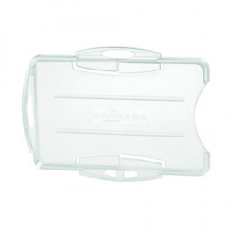 Durable Card Holder For 2 ID Passes Clear [Pack of 10]
