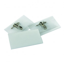 Durable Badge 40x75mm Combi Clip Name [Pack of 50]