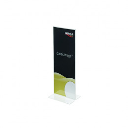 Deflecto Stand Up Sign Holder DL 1/3 A4 Clear