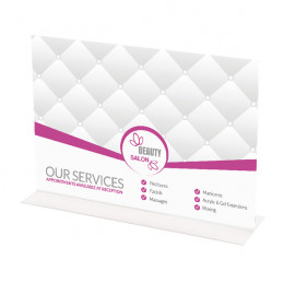 Deflecto Stand Up Sign Holder A4 Landscape Clear