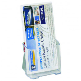 Deflecto Literature Holder 1/3 A4 Clear