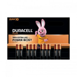Duracell AAA Plus Alkaline 150% Extra Life Power Boost 1.5V [Pack of 10]