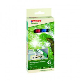 Edding E21/4 EcoLine Permanent Marker Assorted [Pack of 4]