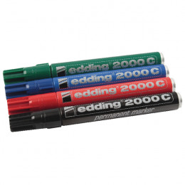 Edding 2000C Permanent Marker Assorted [Pack of 4]