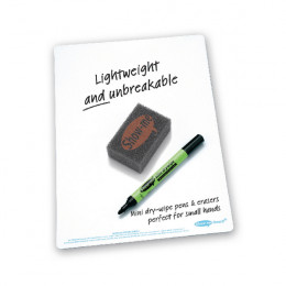 Show-me A4 Plain Whiteboard Sets [Pack of 35]