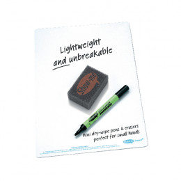 Show-Me Drywipe Board A4 Plain [Pack of 100]