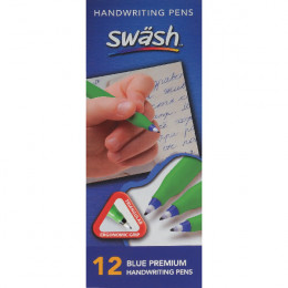Swash Komfigrip Handwriting Pen Blue [Pack of 12]