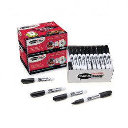 Show-me Teacher Drywipe Marker Black [Pack of 50]