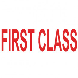 Colop Green Line Word Stamp FIRST CLASS Red