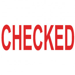 Colop Green Line Word Stamp CHECKED Red