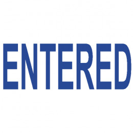 Colop Green Line Word Stamp ENTERED Blue