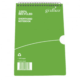 Graffico Recycled Shorthand Notebook Ruled 160 Pages 203x127mm