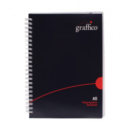 Graffico Twin Wire Polypropylene A5 Notebook 140 Pages