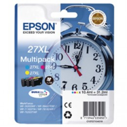 Epson T271140 Cyan Magenta and Yellow Inkjet Cartridges XL [Pack of 3]