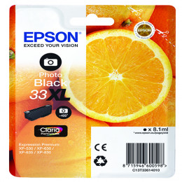 Epson 33XL Photo High Yield Black Inkjet Cartridge C13T33614010 / T3361