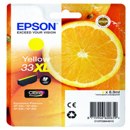 Epson 33XL High Yield Yellow Inkjet Cartridge C13T33644010 / T3364