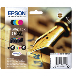 Epson 16XL Black Cyan Magenta Yellow Ink Cartridge Pack