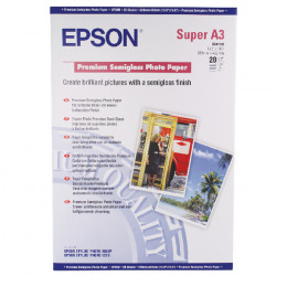 Epson S041328 Premium Semigloss Photo Paper [Pack of 20]