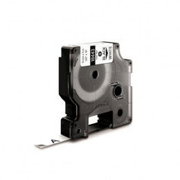 Dymo Tape Vinyl Black on White 9mm
