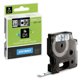 Dymo D1 Labels 9mm Black on Clear