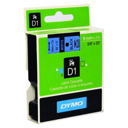 Dymo D1 Labels 9mm Black on Blue