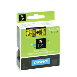 Dymo D1 Labels 19mm Black on Yellow