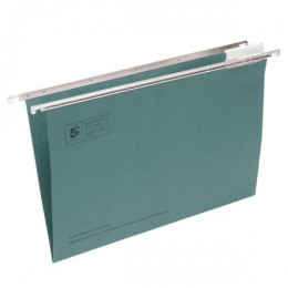 Office Suspension File with Tabs and Inserts Manilla 15mm V-base 180GSM Foolscap Green [Pack of 50]