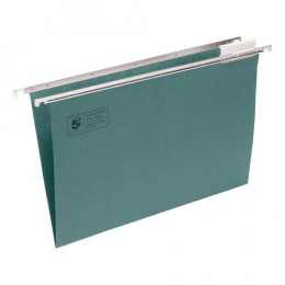 Office Suspension File with Tabs and Inserts Manilla 15mm V-base 180GSM A4 Green [Pack of 50]