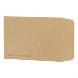 Office Envelopes Recycled Board Backed Hot Melt Peel &amp: Seal 240x165mm 120GSM Manilla [Pack of 125]