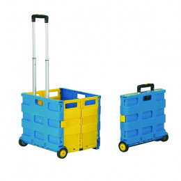 Folding Box Truck Blue and Yellow