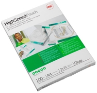 GBC Pouch 125 micron High Speed A4 [Pack of 100]