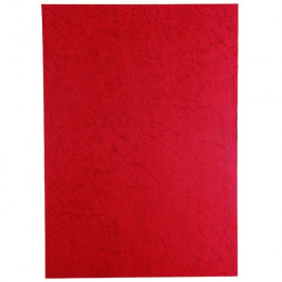 GBC 250g Leather Grain Cover Boards Plain Red [Pack of 100]