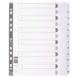 Guildhall Mylar Index 1-12 A4 White