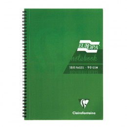 Europa A4 Notebook 180 Pages Green [Pack of 5]