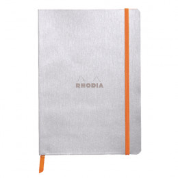 Rhodiarama Soft Cover A5 160 Pages Silver Notebook