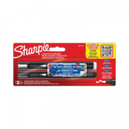 Sharpie Creative Marker Acrylic Paint Bullet Tip Pack of 2 Black and White