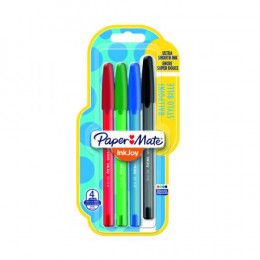 PaperMate Inkjoy 12 Pack 100ST Ballpoint Pens Pack of 4 Assorted Colours